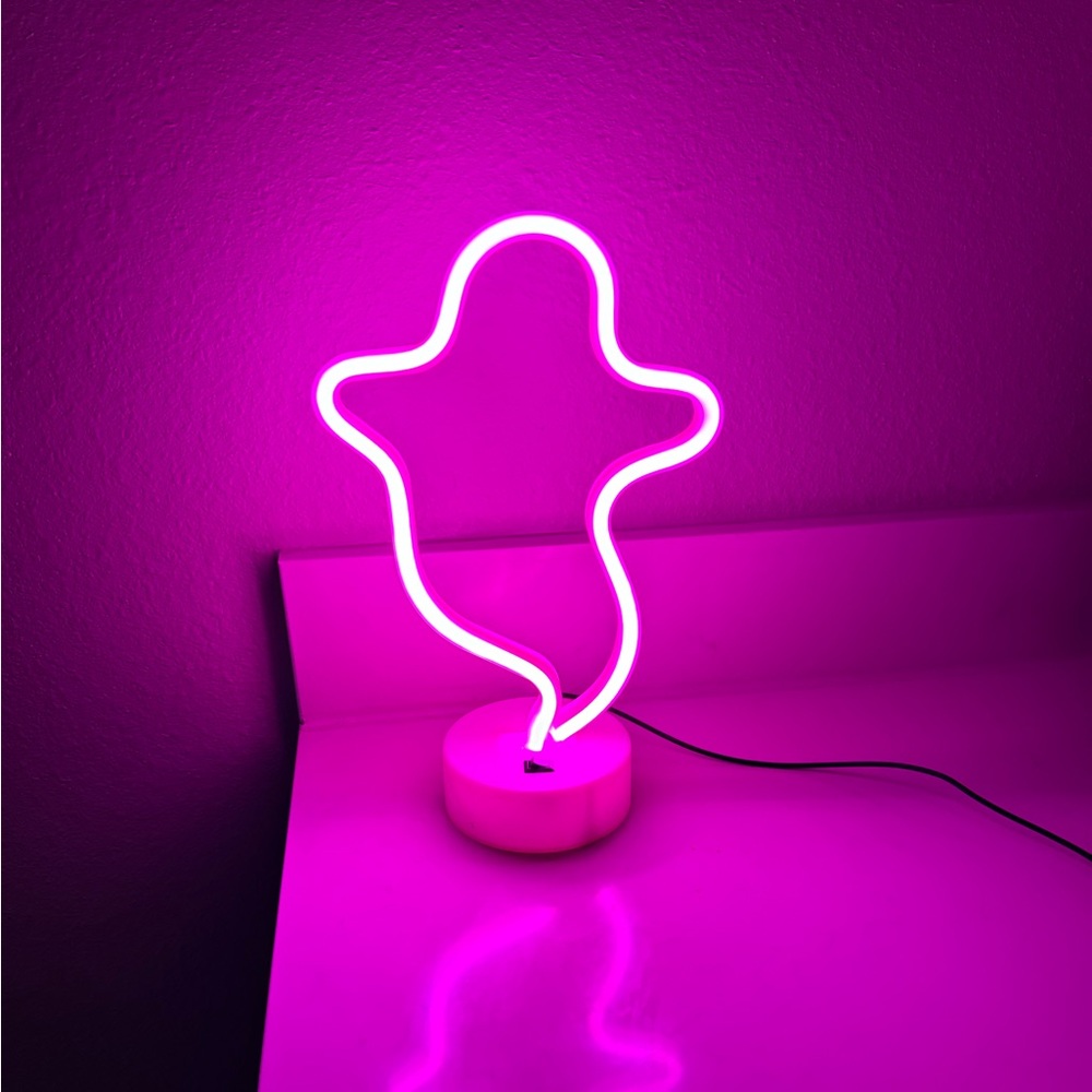 Pink Neon Ghost Light
